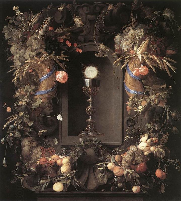 Jan Davidsz. de Heem Eucharist in Fruit Wreath China oil painting art